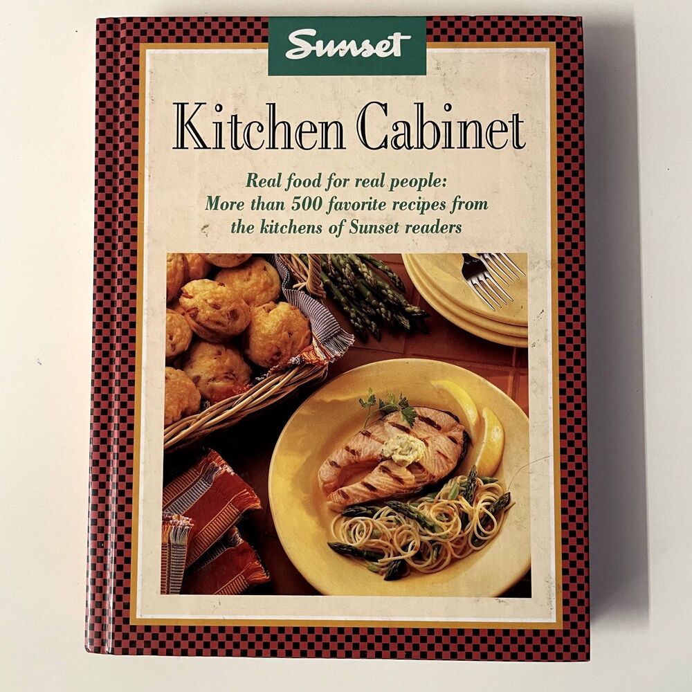 Sunset Kitchen Cabinet Cook Book Hardcover GUC